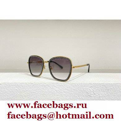 chanel Metal & Strass Square Sunglasses A71459 03 2022 - Click Image to Close